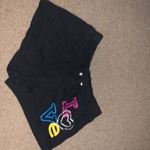 Black love shorts